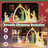 Lucktree 7 Pieces Large Christmas Lighted Nativity Scene Set