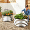 Lucktree 2 Pack Round Galvanized Raised Garden Bed Kit (2x2x1 FT)