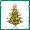 Lucktree 6FT / 7FT Pre-Lit Artificial Christmas Tree with PVC & PE Mixed Branch Tips