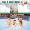 Lighted Snowman Family Christmas Decoration 3-Piece Pre-Lit 2D Snowman Set
