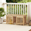Lucktree 2-in-1 Outdoor Bench with 2 Raised Garden Beds