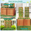 Lucktree Outdoor Wooden Raised Garden Bed with Trellis