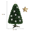 Artificial Pre-Lit Christmas Tree Fiber Optic Tree with Metal Stand, Xmas Tree for Holiday Decor - LucktreeUS