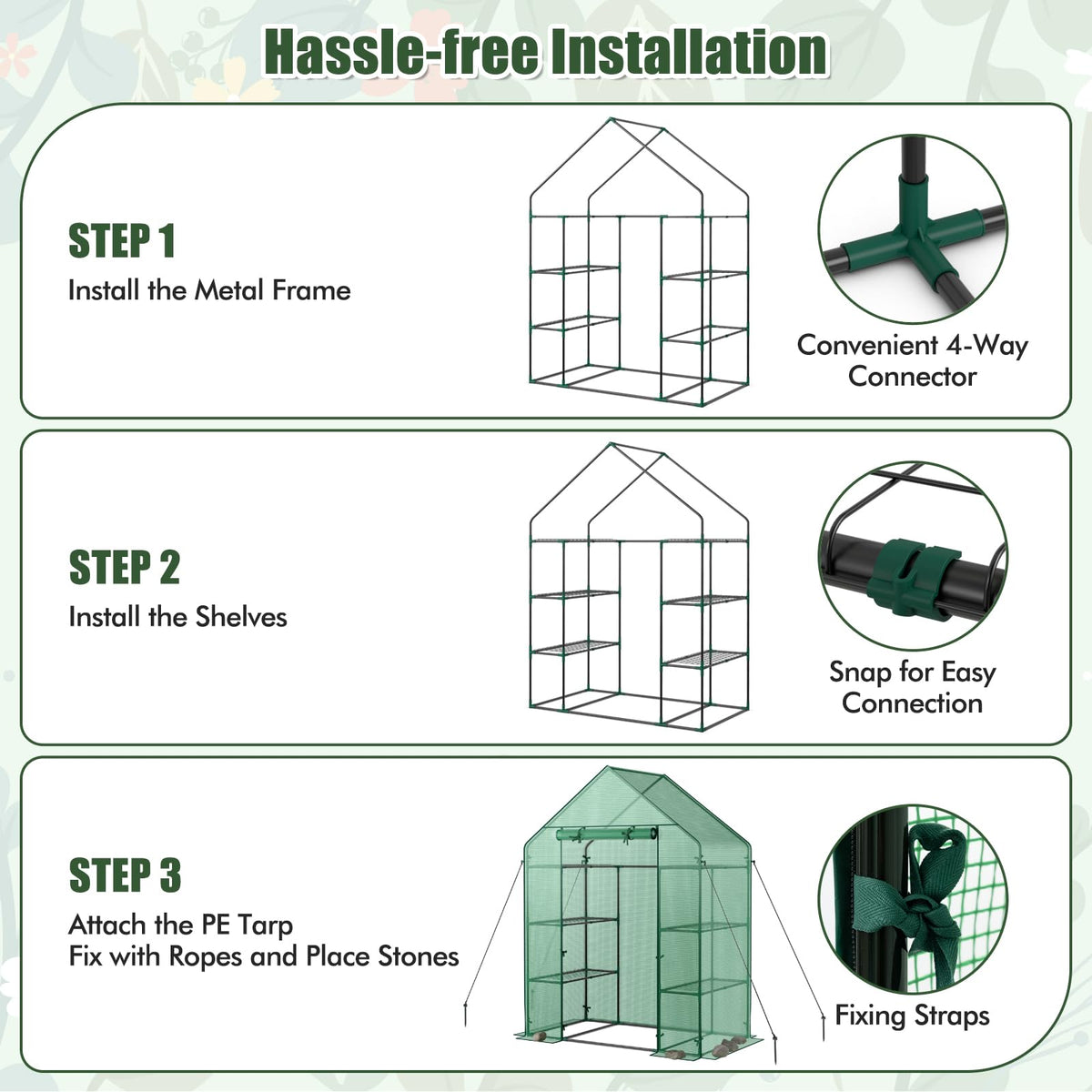 Greenhouse Outdoor Mini Walk-in Plant Green house for Plants