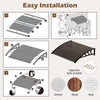 Lucktree 30" x 39" Window Awning with Hollow Sheet for Rain Snow Sunlight Protection