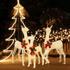 Lucktree 3 Pieces Lighted Christmas Reindeer Family, Xmas Lighted Deer Decoration with 230 Warm White LED Lights
