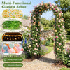 Lucktree 87" Decorative Metal Garden Arbor Arch Trellis for Climbing Plants