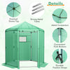 Lucktree 7 x 6 x 7.5 FT Greenhouse, Large Hexagonal Walk in Greenhouse Outdoor with Heavy-Duty Metal Frame