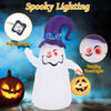 Lucktree 6 FT Halloween Inflatable Cute Ghost with Jack-O-Lantern