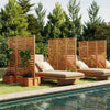 Lucktree Outdoor Wooden Privacy Screen with Planter Box