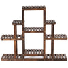 Lucktree Flower Rack Wood Plant Stand Wood Shelves Bonsai Display Shelf