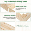 Lucktree Raised Garden Bed with Trellis, Set of 2 Wood Shallow & Deep Planter Box for Climbing Plants
