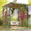 Lucktree Outdoor Grape Vine Trellis for Climbing Plants 79" x 59" x 78" Large Garden Arch