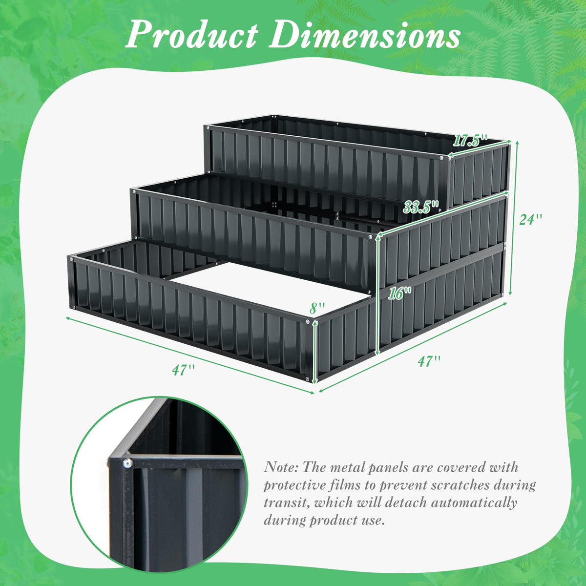 Lucktree 3 Tier Raised Garden Bed