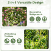 Lucktree Metal Garden Arbor | 7.5 FT Heavy Duty Arch Trellis for Climbing Plants
