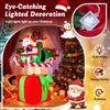 Lucktree 6 FT Christmas Inflatable Santa Claus Flying Helicopter on Gift Box