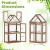 Lucktree Garden Cold Frame Mini Greenhouse Storage Shelves