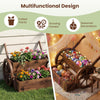 Lucktree Wooden Wagon Planter Box with Wheels