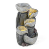 Lucktree 5-Tier Outdoor Water Fountain with Lights