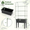 Lucktree Raised Garden Bed with Climbing Trellis, Self-Watering Elevated Planter