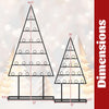 Lucktree 2 Pack Christmas Tree Photo Holder with 36 Round Clips