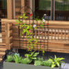 Lucktree 2 Pack Trellis for Climbing Plants Outdoor, 7 FT Tall Galvanized Steel Garden Trellis