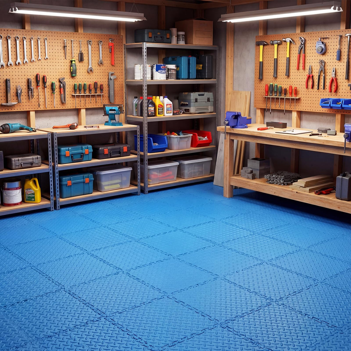 Lucktree Puzzle Exercise Mats | 0.5" Thick EVA Interlocking Foam Floor Tiles for Protective
