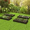 Lucktree 8x4x1ft Metal Raised Garden Bed, Planter Box with Protective Edges