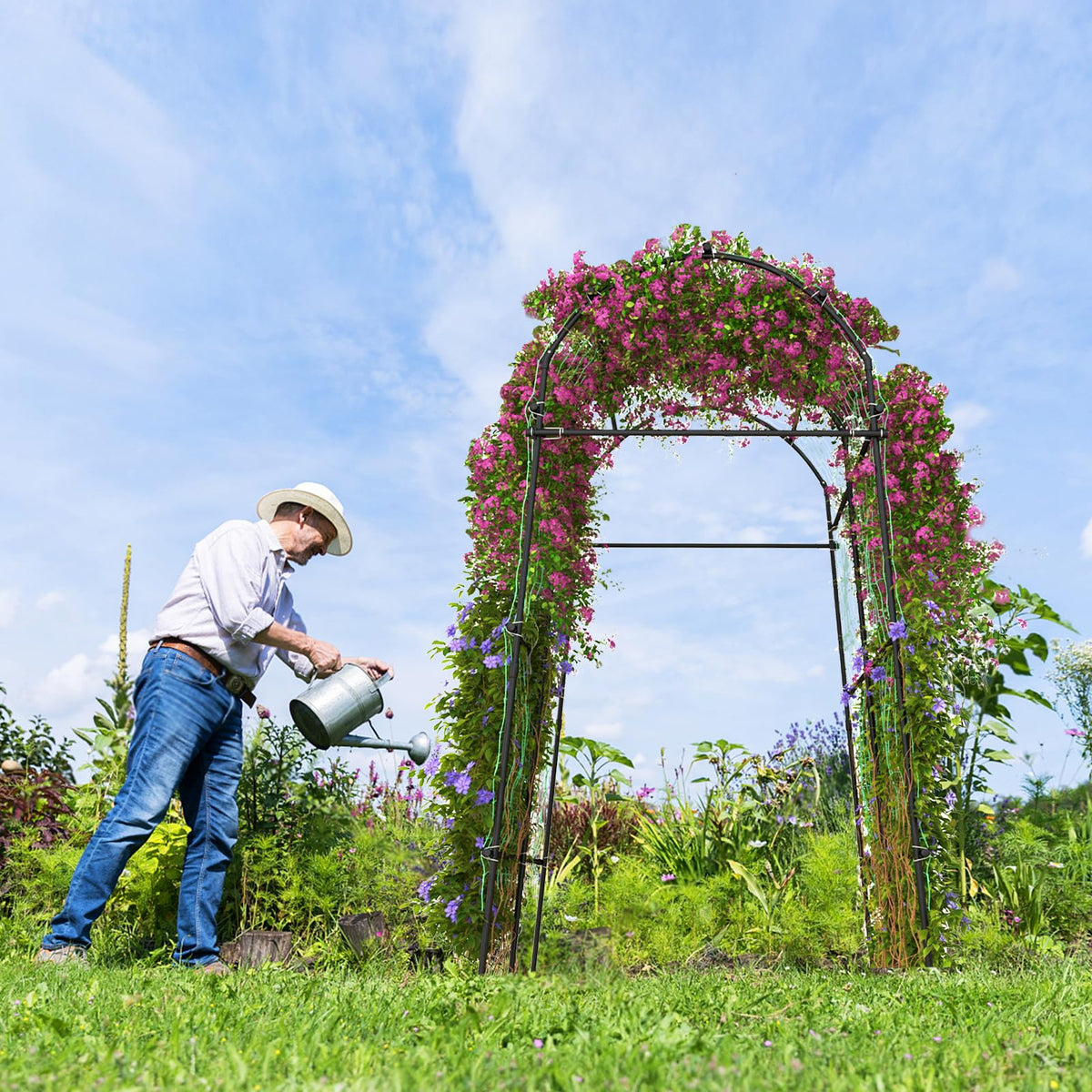 Garden Arch Trellis for Climbing Plants - Lucktree