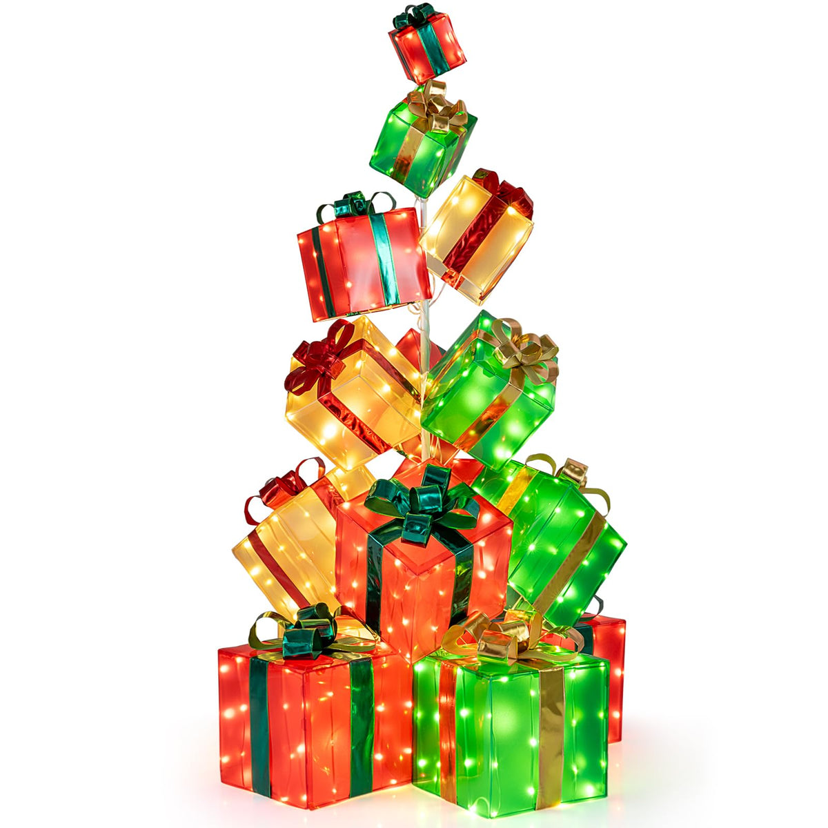 Lucktree 5.6 FT Pre-Lit Gift Box Tower