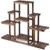 Lucktree Flower Rack Wood Plant Stand Wood Shelves Bonsai Display Shelf
