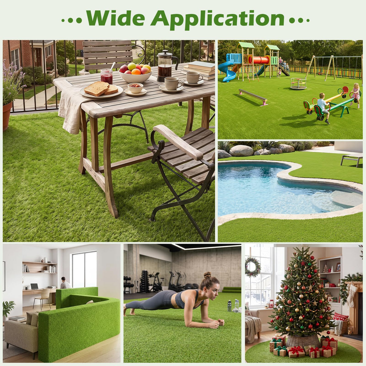 Lucktree 15 FT x 7 FT Artificial Turf Rug