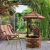 Lucktree Outdoor Wishing Well Water Fountain, 22.5" x 22.5" x 48.5"
