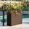 Lucktree 32”x11”x24" Wicker Raised Garden Bed