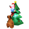 Lucktree 6 FT Inflatable Christmas Tree with Santa Claus & Dog
