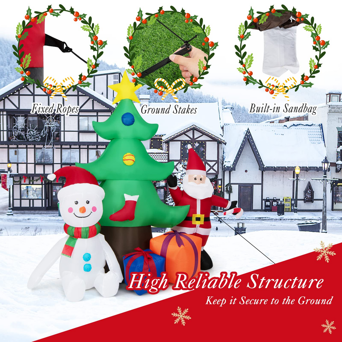 Lucktree 6.5FT Inflatable Christmas Decoration