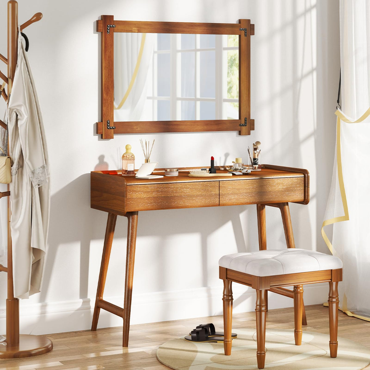 Lucktree Wood Framed Mirror