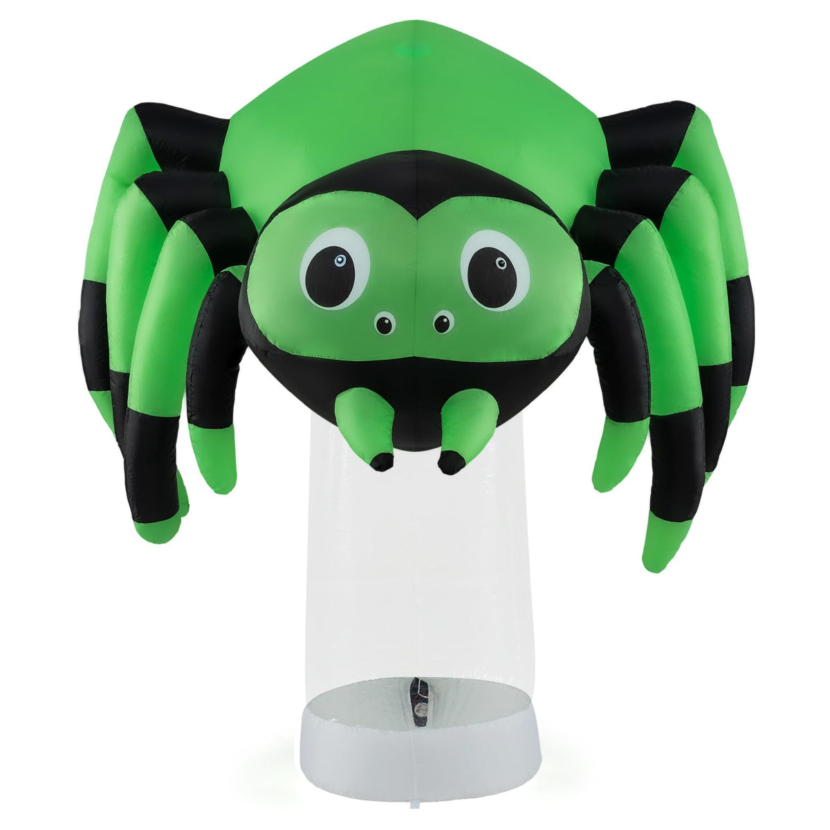 Lucktree 6 FT Halloween Inflatable Spider with Multi-Color Rotating Light