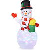 Lucktree Inflatable christmas Snowman, Santa Claus, Built-in Colorful LED Lights