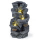 Lucktree 5-Tier Water Fountain Outdoor for Patio