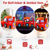 Lucktree 8.6 FT Lighted Christmas Inflatable Santa Claus on Train with Deer & Christmas Tree