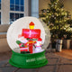 Lucktree 4.2 FT Christmas Inflatable Santa Snow Globe, Light Up Crystal Ball with Santa, Snowman & Road Sign