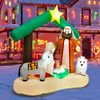 Lucktree 6.7 FT Christmas Inflatable Nativity Scene with LED Lights & Built-in Air Blower