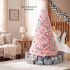 6FT Pink Artificial Christmas Tree with Folding Metal Stand