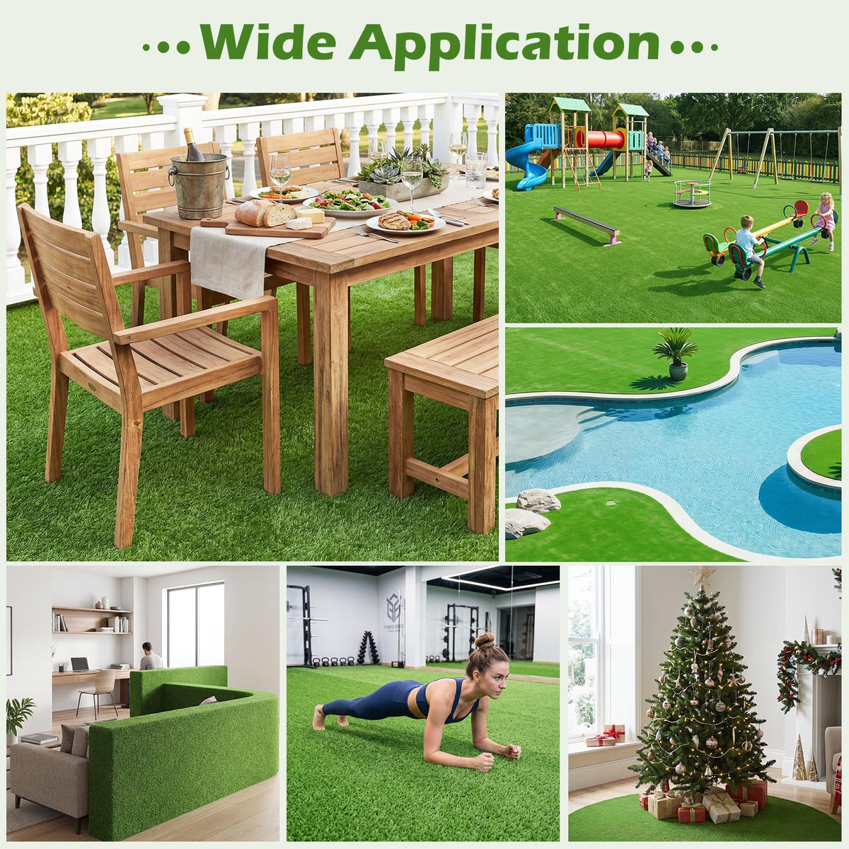 Lucktree 10 FT x 6.5 FT/8 FT x 5 FT Artificial Turf Rug