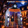 Lucktree 8.5 FT Halloween Inflatable Grim Reaper Archway with 2 Candles