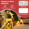 Lucktree 3 Pieces Lighted Christmas Reindeer Family Set