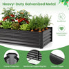 Lucktree 4x2x3 FT Galvanized Raised Garden Bed with Greenhouse Cover