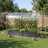 Lucktree 6x3x1 FT Galvanized Raised Garden Bed with Greenhouse Cover