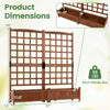 Lucktree Wooden Raised Garden Bed with Trellis